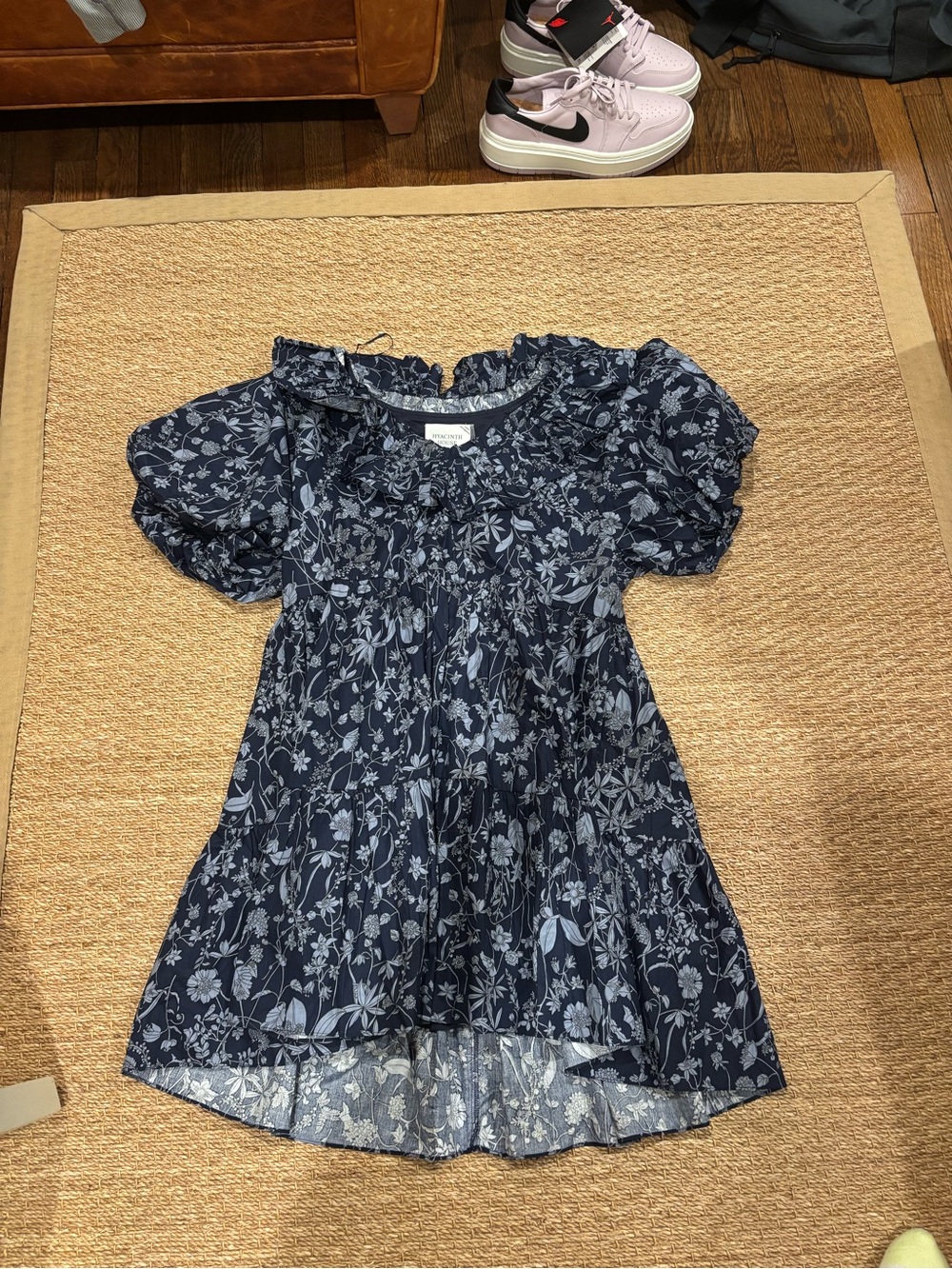 Blue Floral Samson Mini Dress l Hyacinth House Blue M
